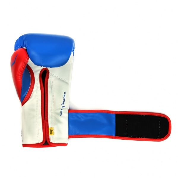 Перчатки тренировочные Everlast Powerlock PU р. 16 16oz P00000728 синий с красным