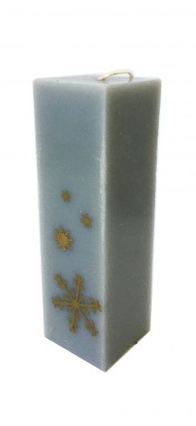 Свічка Призма новорічна сіра KOZAK