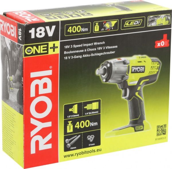 Гайковерт ударный аккумуляторный RYOBI ONE+ R18IW3-0