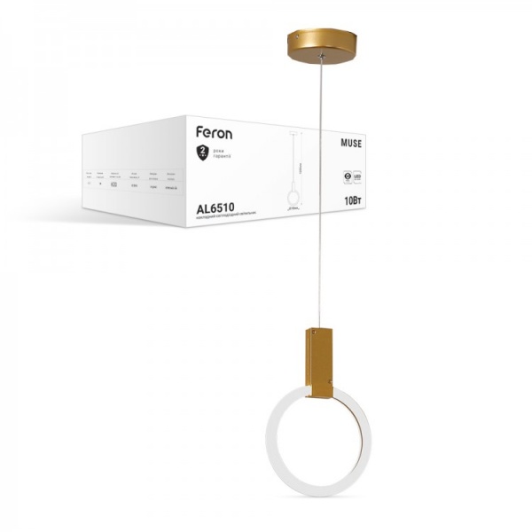 Світильник світлодіодний Feron AL6510 MUSE 10 Вт золото 2700-6500 К 