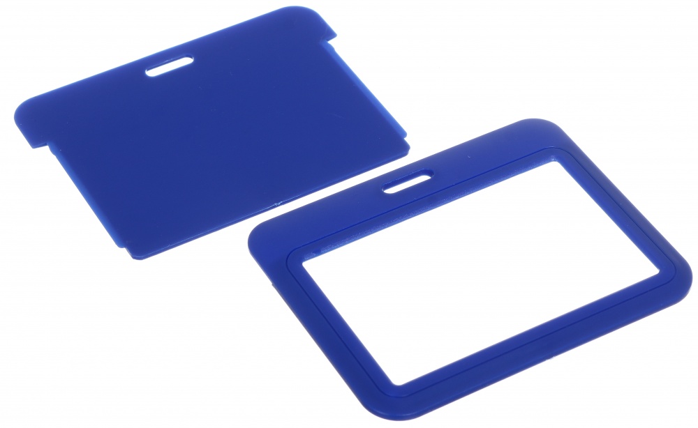 Бейдж горизонтальний 55х85 мм синій Nota Bene