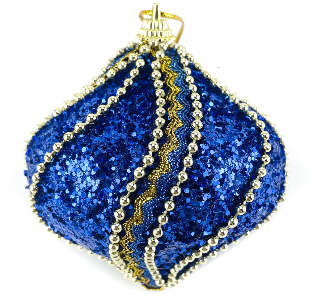 Декорация Волчок /полоски/ 8 см темно-синий SDB192480DB