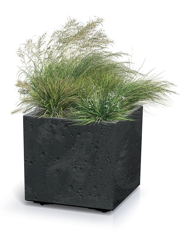 Горщик для квітів пластик Madera Square Eco Wood 400 мм квадратний маренго PRP (82870-425)