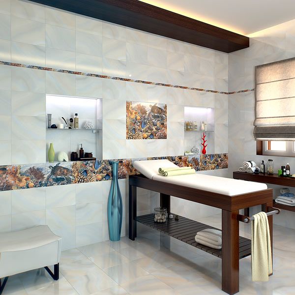 Декор Golden Tile Agat И33311 блакитний 250x400 мм