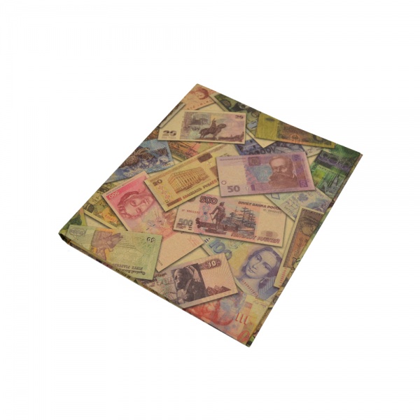 Папка с прижимом MINICLIP 20 мм А4PP покрытие КРАФТ ассорти iTEM