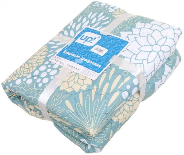 Покрывало Цветы 240x210 см UP! (Underprice) бирюзовый 