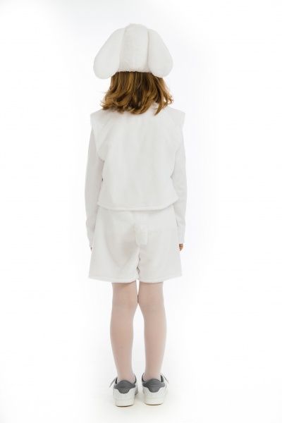 Костюм карнавальний КАРНАВАЛІЯ Зайченя білий 4-7 років (шорти, жилет, маска-шапка) р.116-122 білий 