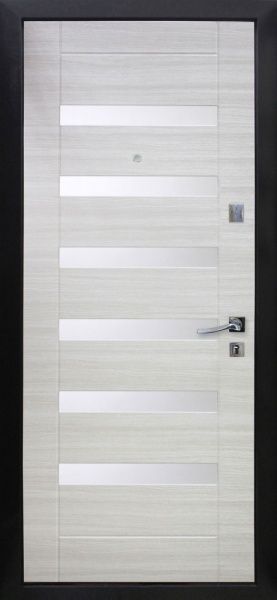 Двері вхідні TM Riccardi Urban 1-B MS дуб венге / дуб bianco line 2050х860мм праві