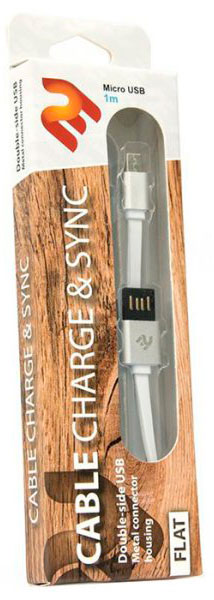 Кабель 2E USB – microUSB 1 м сріблястий (2E-CCTM13M-1S) 