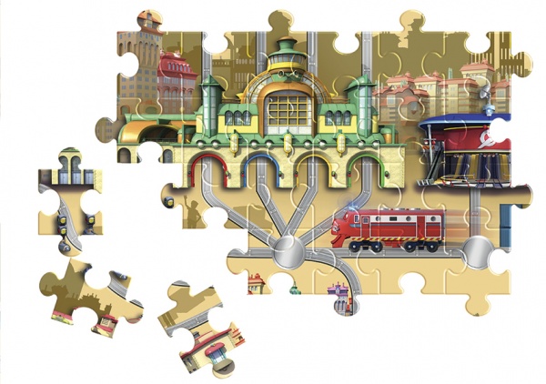 Паровозик Chuggington Вілсон з механічною функцією та пазлом EU890301