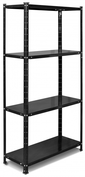 Стелаж металевий Меткас чорний 1500x750x300 мм полиця 4 шт. метал фарба 