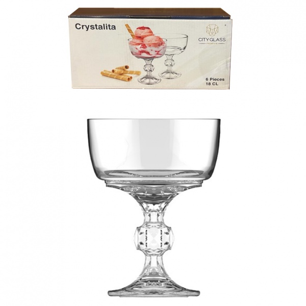 Набор бокалов Crystalita Stem 180 мл 6 шт. 