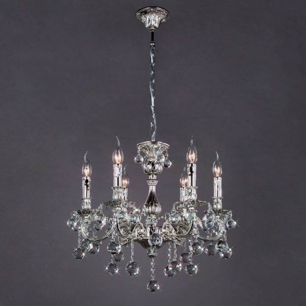 Люстра підвісна Strotskis Premiera 6x60 Вт E14 сріблястий 231/6 