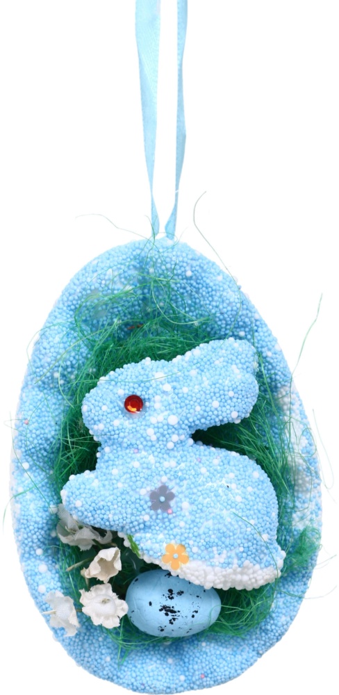 Декоративная подвеска Зайка пасхальная 14 см 37108-4