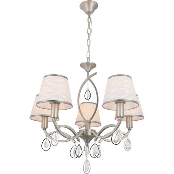 Люстра подвесная Victoria Lighting Lullaby/SP5 5x40 Вт E14 никель 