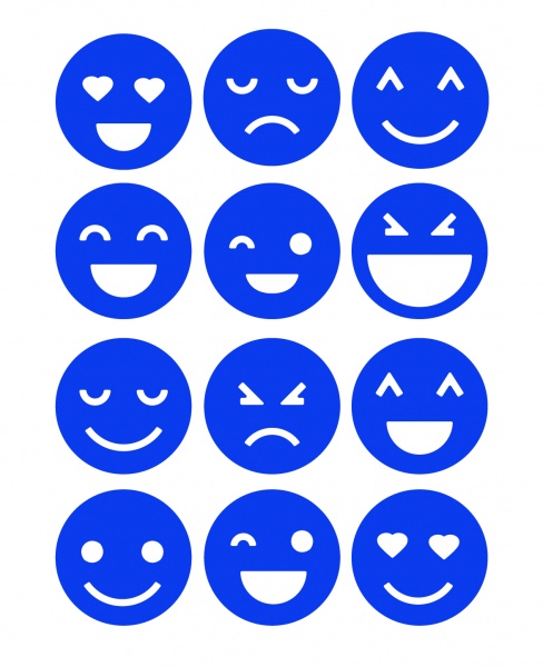 Світловідбивна наліпка LOOM Смайлики LM-10023-blue для твердих поверхонь