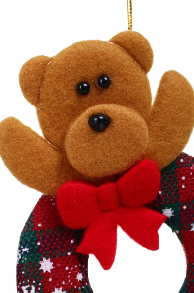 Декоративная подвеска Медведь 16x10 см NY21057