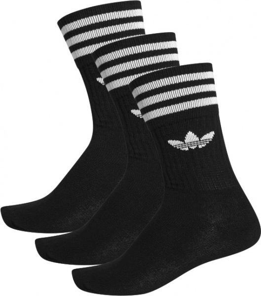 Шкарпетки Adidas SOLID CREW SOCK S21490 р.31-34 чорний