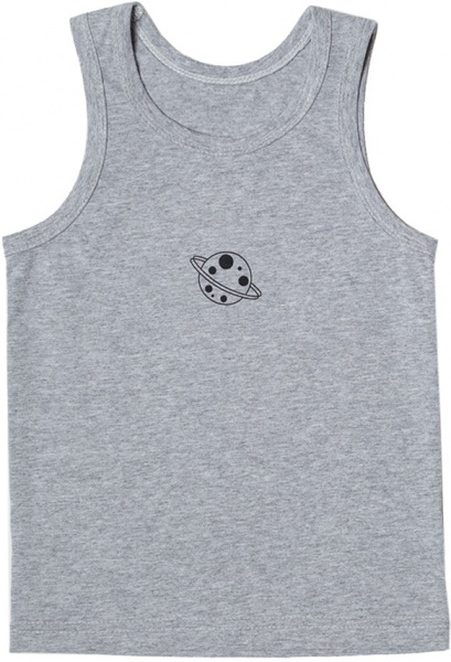 Майка для мальчиков для мальчиков Мамин Дом Планета р.92 серый 21008 