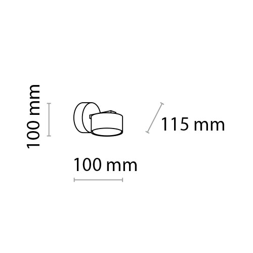 Бра TK Lighting Dora 1x35 Вт GX53 черный 6424 