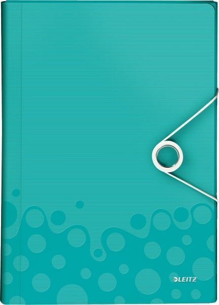 Папка с отделениями WOW A4 бирюзовый металлик 45890051 Leitz