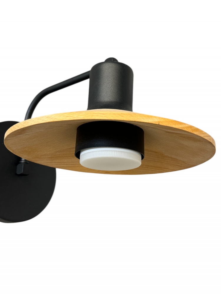 Бра Светкомплект Hat 1xGX53 чорний/дерево