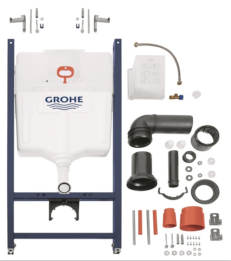 Комплект інсталяції Grohe QuickFix Solido SOLIDO 38971000 3в1 з клавішою EVEN 38966SH0 білою