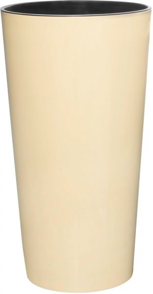 Горшок пластиковый Lamela Лилия круглый 29,4л капучино/черный (536) 