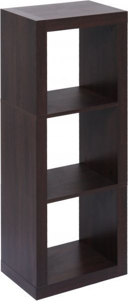 Стелаж двосторонній Inteo Кубус МІКС 1х3 438x1146x290 мм венге 