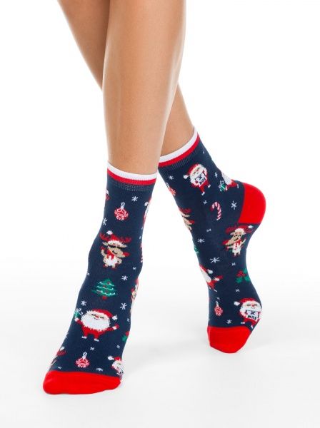 Шкарпетки жіночі Conte New Year 20С-34СП р. 23-25 темно-синій 1 пар 