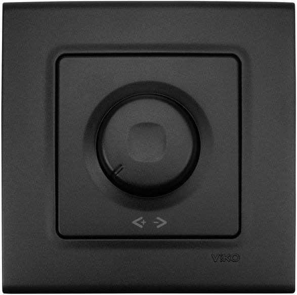 Светорегулятор поворотный Viko Linnera Life 600 Вт черная ночь