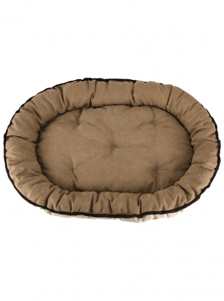 Лежак FX home Трек овальний бежевий 73х55х8 см