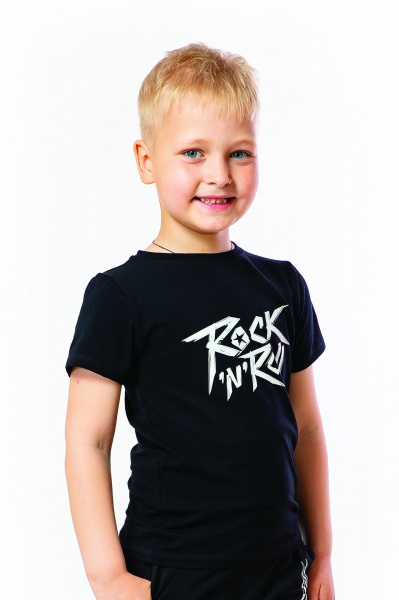 Футболка для мальчиков KOSTA р.122–128 черный 0538-2 