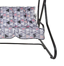 Качели с навесом Patio Milano серо-розовый принт 