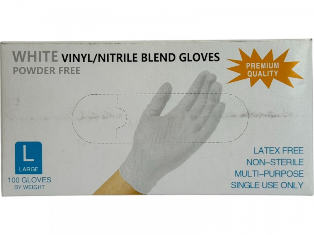 Рукавички медичні Care 365 вінілові білі р.L 100 шт./уп.