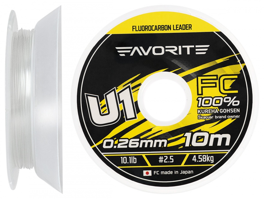 Флюорокарбон Favorite 10 м 0,26 мм 4,58 кг U1 FC