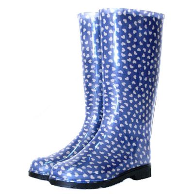 Сапоги резиновые Мини сердечки голубые 38 размер