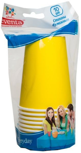 Стакан паперовий Eventa колір в асортименті 250 мл 10 шт.