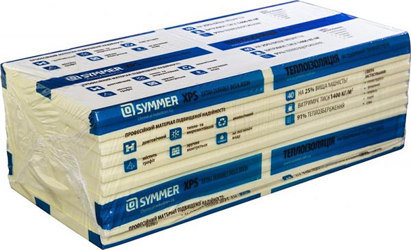 Екструзійний пінополістирол SYMMER 1200x550x20 мм SYMMER-XPS