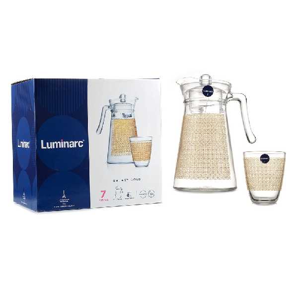 Кувшин и стаканы Neo+Kone Galaxy Gold N0793 Luminarc