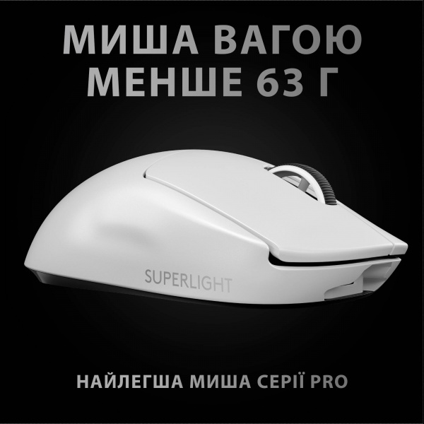 Мышка Logitech G Pro X Superlight Wireless White (L910-005942) 