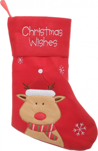 Декор настінний шкарпетка Новорічна для подарунків 40x26 см в асортименті 