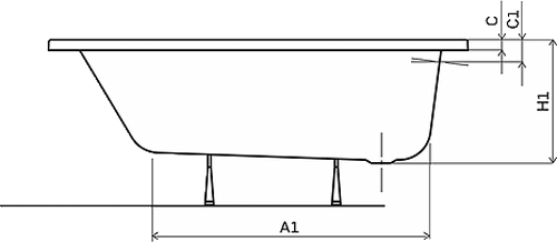 Ванна Supero 5341000 150х70 см прямоугольная 