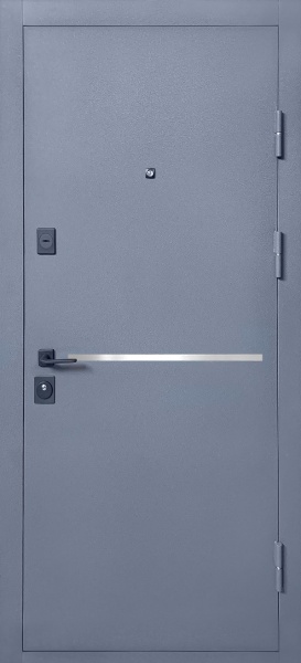 Двері вхідні Міністерство дверей КУ Лінея М бетон темний 2050x960 мм праві