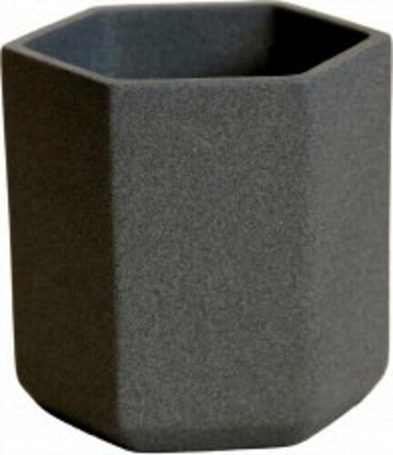 Кашпо для сукулентів №7 керамічне крихта фігурний 0,35 л чорний (074-7-003) 