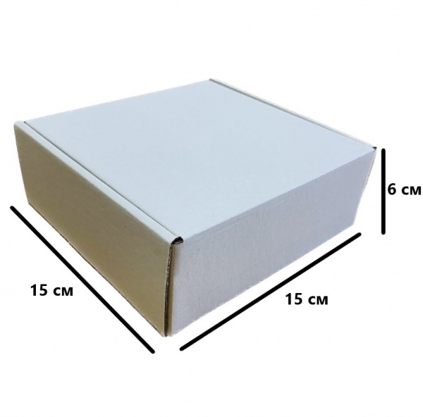 Гофроящик самосборный Т22 белый 150x150x60 мм