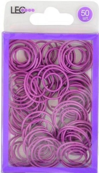 Скрепки круглые фигурные 50 шт. фиолетовые L1920-12 LEO