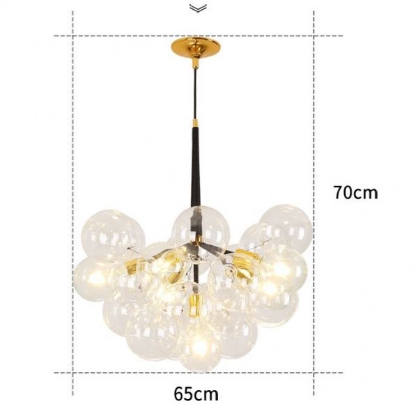 Люстра подвесная Altalusse INL-5110P-06 6x40 Вт E27 черный/золото 