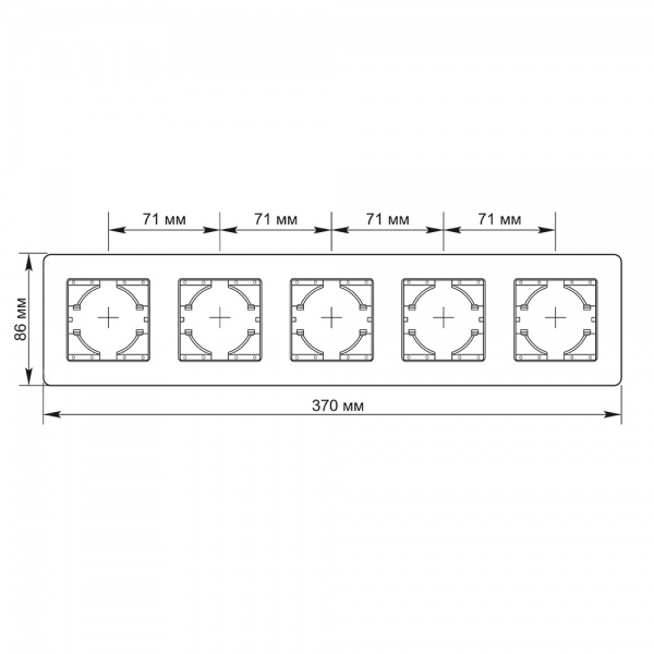 Рамка Videx Binera горизонтальная белый TF-ST-FR5H-W