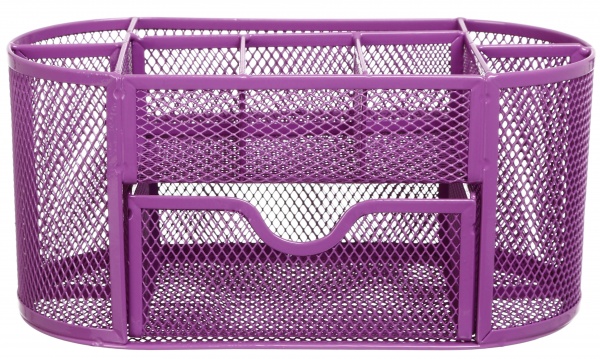 Органайзер настольный металл 22.3х10.8х10.8 см фиолетовый Nota Bene